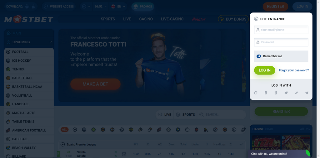 Gry kasynowe MostBet